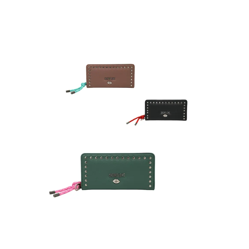 Billetera con tachas Oreiro Love