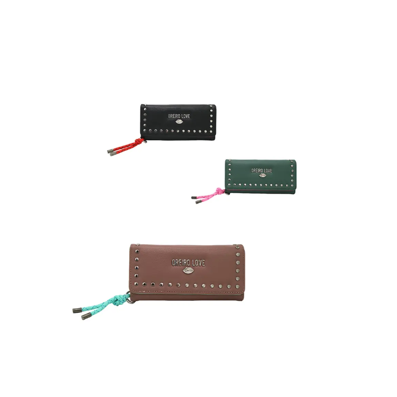 Billetera con tachas Oreiro Love